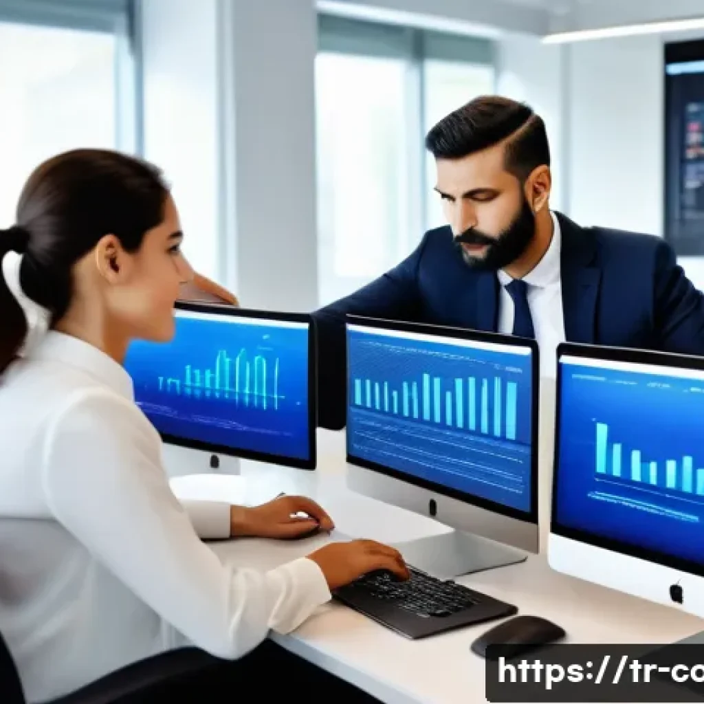 코딩교육지도사 자격증과 공무원 채용 - A modern Turkish government office setting with diverse public sector employees collaborating on dig...