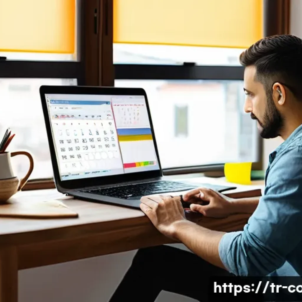 코딩교육지도사와 성인 학습자를 위한 전략 - A cozy home office scene showing a Turkish adult learner sitting at a wooden desk by a window, pract...